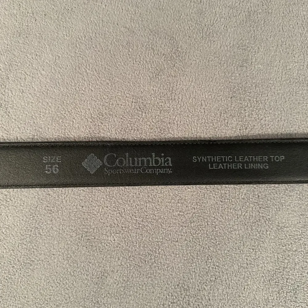 Columbia Men’s Black Belt Size 56 Casual Synthetic Leather 17CO02L4